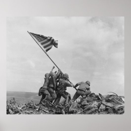 Fokken van Amerikaanse vlag op Iwo Jima (1945) Poster (Voorkant)