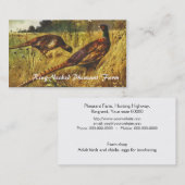 Fokken van fazant boerderij  visitekaartje (Voorkant / Achterkant)