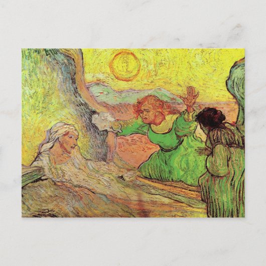 Fokken van Lazarus na Rembrandt van Gogh Briefkaart (Voorkant)