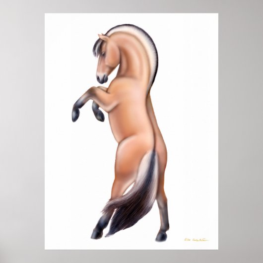 Fokken van Noorse Fjord-paarden Poster (Voorkant)