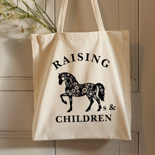 Fokken van Paarden & Kinderen Wildflower Ruiterspo Tote Bag