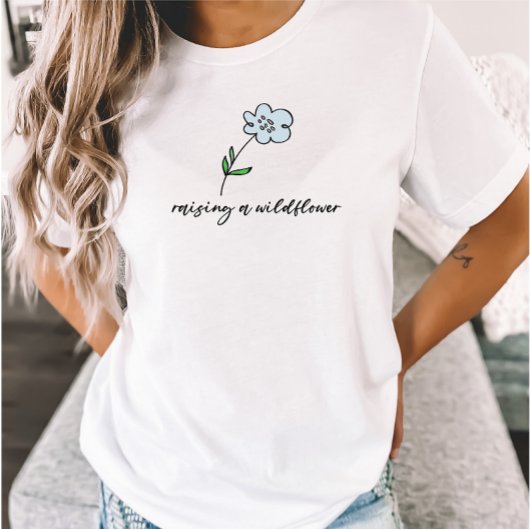Fokken van wilde bloemen Mam Floral Moeder One T-shirt