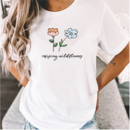 Fokken van wilde bloemen Mam Floral Moeder van Twe T-shirt