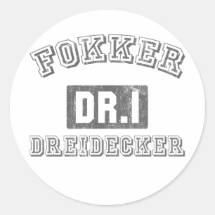 Fokker DR1 Dreidecker Ronde Sticker