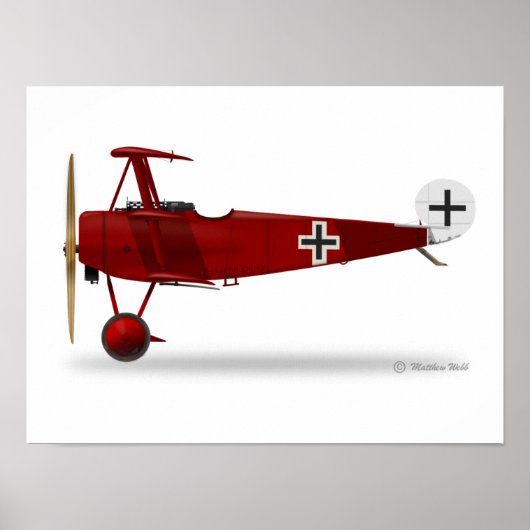 Fokker DR1 Triplane Poster (Voorkant)