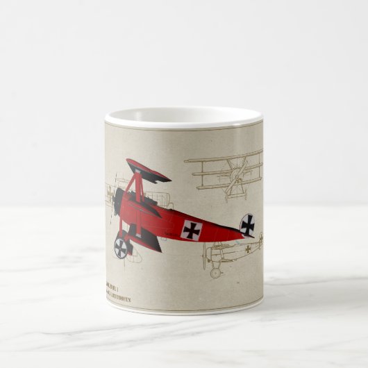 Fokker DR 1 Fighter WWI Coffee Mok (Center)
