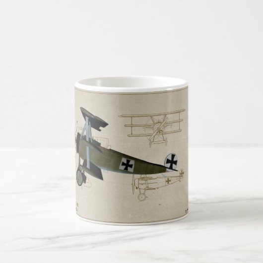 Fokker DR 1 Fighter WWI Coffee Mok (Center)