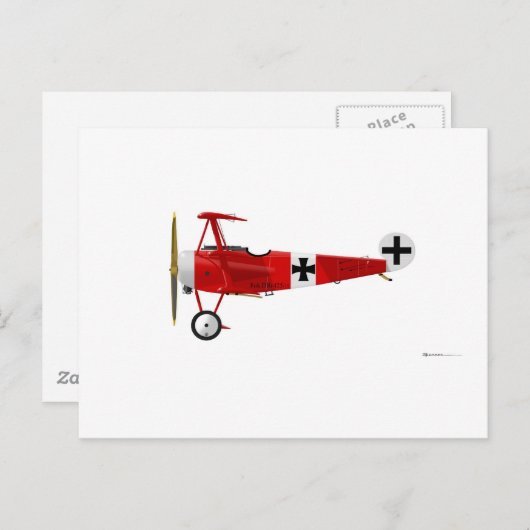 Fokker DR-1 Triplane Briefkaart (Voorkant / Achterkant)