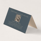 Fokker QR Code Terracotta & Houtskool Kennel Visitekaartje (Achterkant)