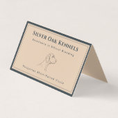 Fokker QR Code Terracotta & Houtskool Kennel Visitekaartje (Voorkant)