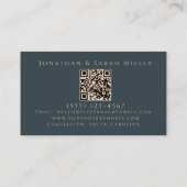 Fokker QR Code Terracotta & Houtskool Kennel Visitekaartje (Achterkant)