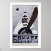 Fokker Schwerin WW1 Aviation Poster (Voorkant)