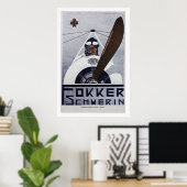 Fokker Schwerin WW1 Aviation Poster - large (Thuiskantoor)