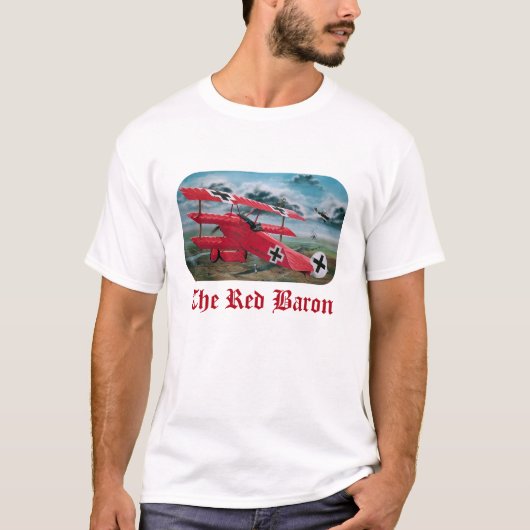 Fokker-vliegtuig van de Rode Baron T-shirt (Voorkant)