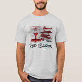 Fokker-vliegtuig van Red Baron T-shirt (Voorkant)