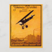 Fokker Worke Poster op Notecards Briefkaart (Voorkant)