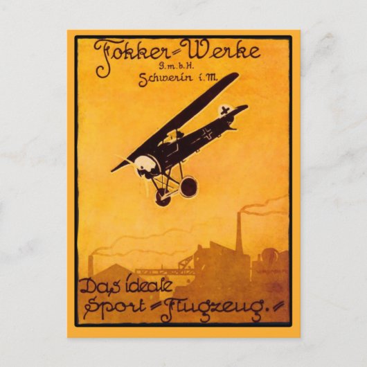 Fokker Worke Poster op Notecards Briefkaart (Voorkant)