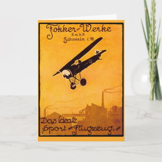 Fokker Worke Poster op Notecards Kaart (Voorkant)