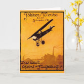 Fokker Worke Poster op Notecards Kaart (Gele Bloem)