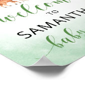 Fokkerij baby shower welkom bord poster (Hoek)