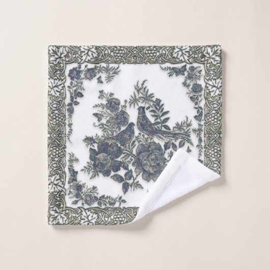 Fokmiddelen in bloemen bad handdoek (Wasdoekje)