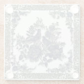 Fokmiddelen in bloemen glazen onderzetter (Achterkant)