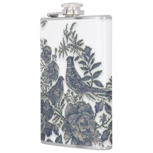 Fokmiddelen in bloemen heupfles (Links)