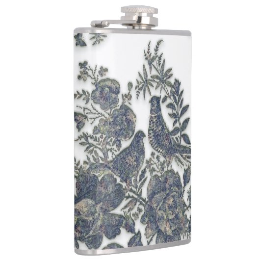 Fokmiddelen in bloemen heupfles (Rechts)