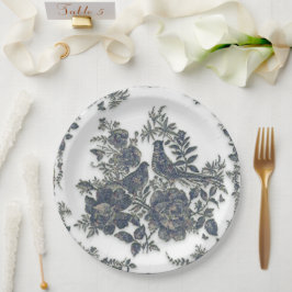 Fokmiddelen in bloemen papieren bordje