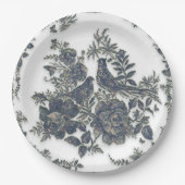 Fokmiddelen in bloemen papieren bordje (Voorkant)