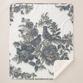 Fokmiddelen in bloemen sherpa deken