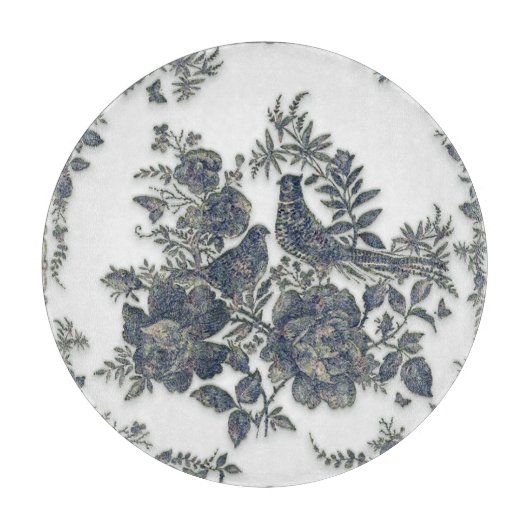 Fokmiddelen in bloemen snijplank (Voorkant)