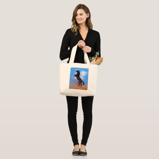 fokpaard grote tote bag (Voorkant (model))