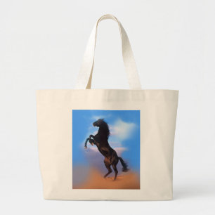 fokpaard grote tote bag