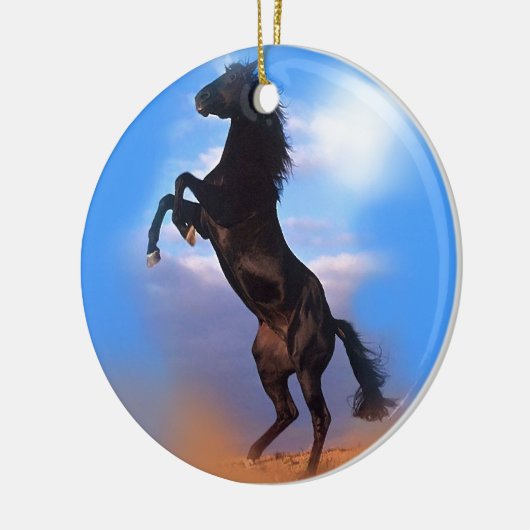 fokpaard keramisch ornament (Links)