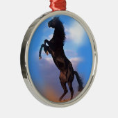 fokpaard metalen ornament (Rechts)