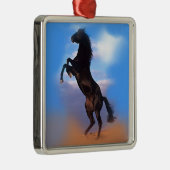 fokpaard metalen ornament (Rechts)