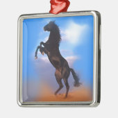 fokpaard metalen ornament (Links)