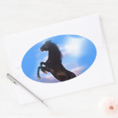 fokpaard ovale sticker (Envelop)