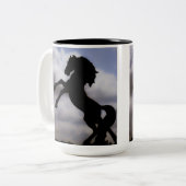 fokpaard tweekleurige koffiemok (Voorkant links)