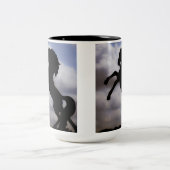 fokpaard tweekleurige koffiemok (Center)