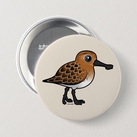 Fokzandpiper Ronde Button 7,6 Cm (Voorkant /achterkant)