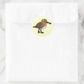 Fokzandpiper Ronde Sticker (Tas)