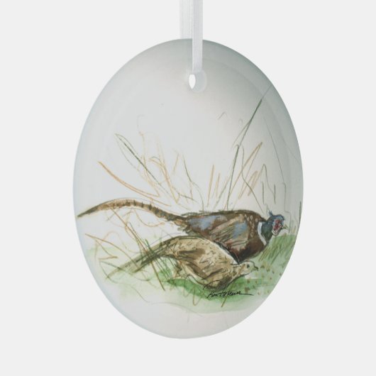 Fokzuren in veldversiering glas ornament (Voorkant Rechts)