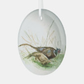 Fokzuren in veldversiering glas ornament (Voorkant links)