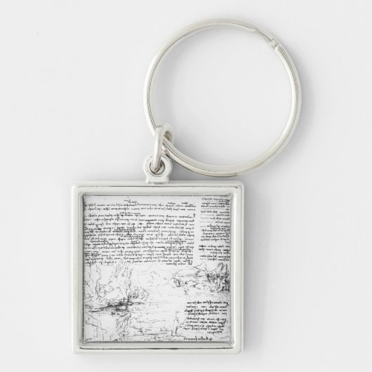 Fol.145v-a, pagina van Da Vinci's laptop Sleutelhanger (Voorkant)