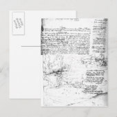 Fol.145v-a, pagina van het notitieboek van Da Vinc Briefkaart (Voorkant / Achterkant)