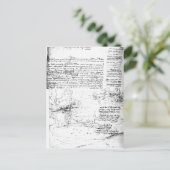 Fol.145v-a, pagina van het notitieboek van Da Vinc Briefkaart (Staand voorkant)