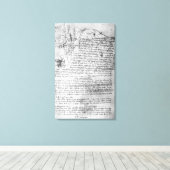 Fol.145v-b, pagina van het notitieboek van Da Vinc Canvas Afdruk (Insitu (Houten vloer))