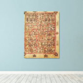 Fol.220 tapijtpagina, van de Lichfield Canvas Afdruk (Insitu (Houten vloer))